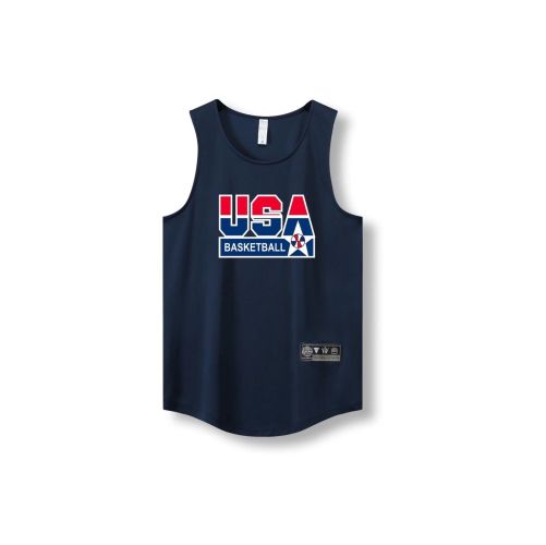 Loose Men Running Vest 2022 Outdoor street basketball Gym Sleeveless Letter Print Shirt Quick Dry Fitness Bodybuilding Tank Tops