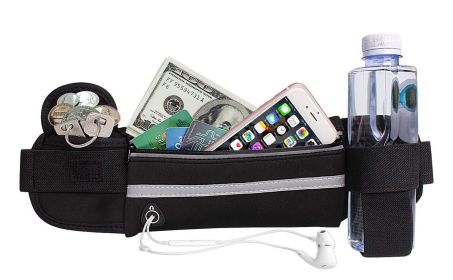 Fitness Belt Running Belt (Color: Black)