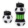Sports Water Bottle, Silicone Collapsible Spherical Drinking Mug, Leak-proof Squeezable Shockproof